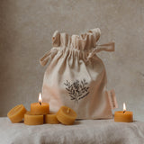 Beeswax Tealights by Goldrick. Natural Candles, Eco-Friendly. Perfect for eco-conscious consumers.