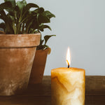 Marbled Beeswax Candle | Handmade by Goldrick. Natural Candles, Eco-Friendly. Perfect for eco-conscious consumers.