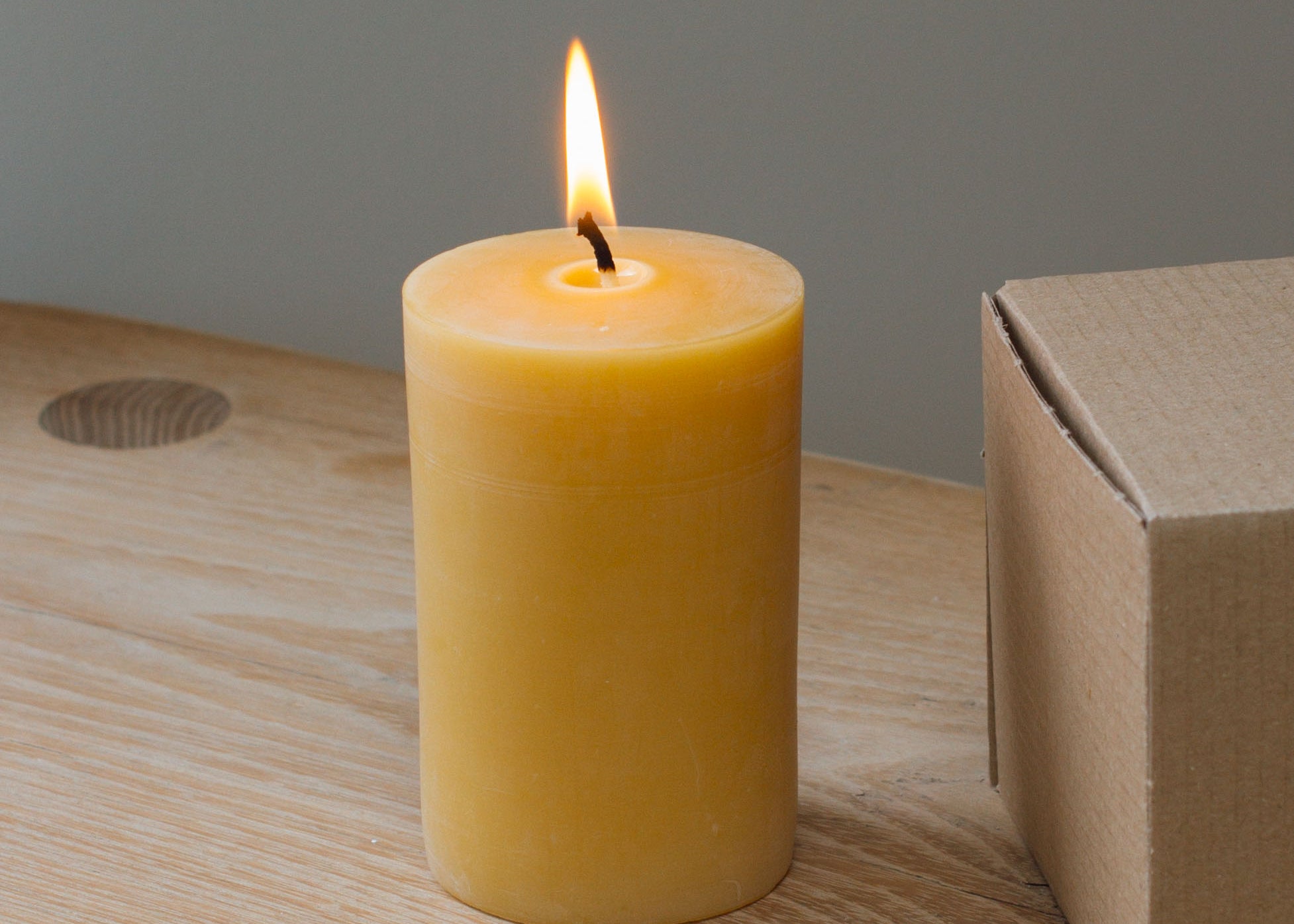 Beeswax Candle | Traditional Pillar Candle by Goldrick. Natural Candles, Eco-Friendly. Perfect for eco-conscious consumers.