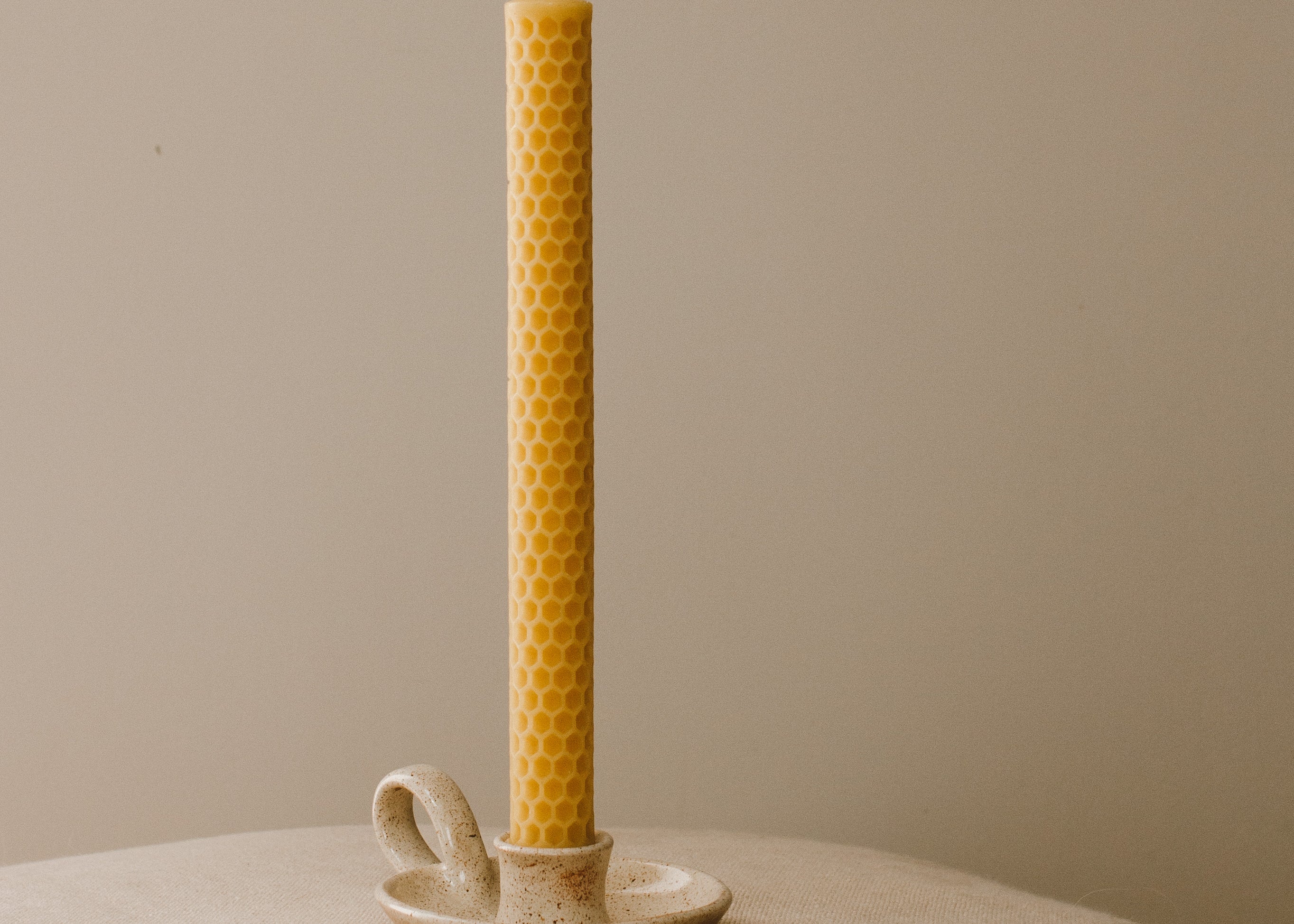 Honeycomb Beeswax Dinner Candles | Set of 4 by Goldrick. Natural Candles, Eco-Friendly. Perfect for eco-conscious consumers.